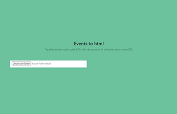 Events Html Generator